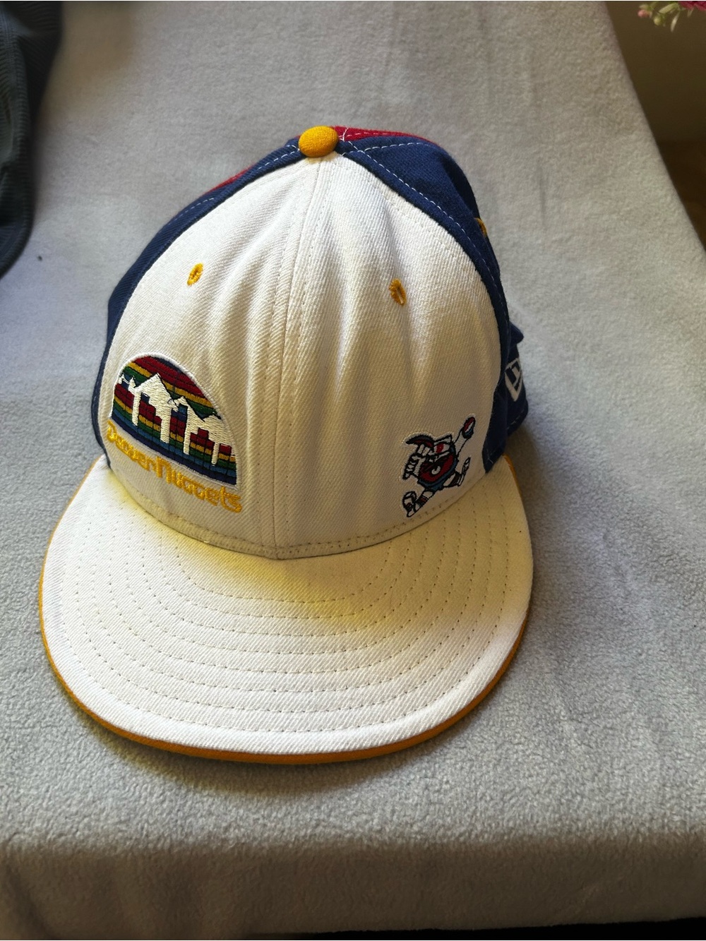 New Era Denver Nuggets Hardwood Classics 59FIFTY Wool Fitted Hat 7 1/2 USA